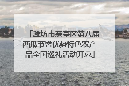 潍坊市寒亭区第八届西瓜节暨优势特色农产品全国巡礼活动开幕