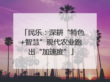 民乐：深耕“特色+智慧”现代农业跑出“加速度”