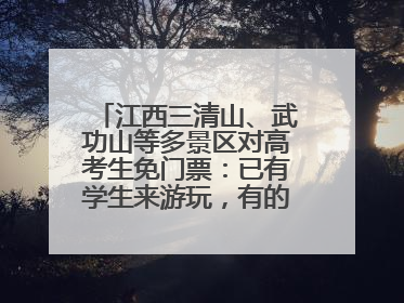 江西三清山、武功山等多景区对高考生免门票：已有学生来游玩，有的还可带家长