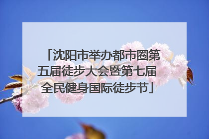 沈阳市举办都市圈第五届徒步大会暨第七届全民健身国际徒步节