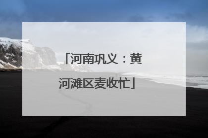 河南巩义：黄河滩区麦收忙