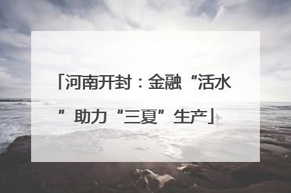 河南开封：金融“活水”助力“三夏”生产