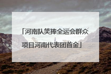 河南队笑捧全运会群众项目河南代表团首金