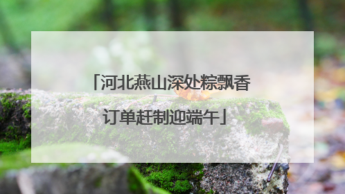 河北燕山深处粽飘香 订单赶制迎端午