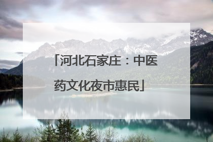 河北石家庄：中医药文化夜市惠民