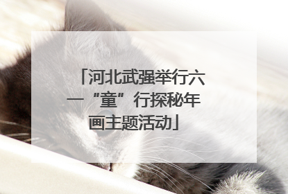 河北武强举行六一“童”行探秘年画主题活动