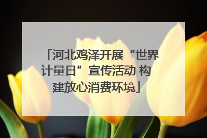 河北鸡泽开展“世界计量日”宣传活动 构建放心消费环境