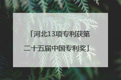 河北13项专利获第二十五届中国专利奖