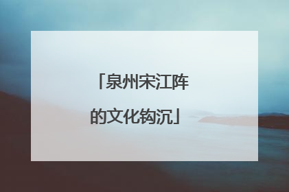 泉州宋江阵的文化钩沉
