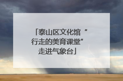 泰山区文化馆“行走的美育课堂”走进气象台