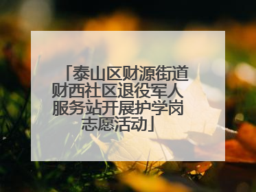 泰山区财源街道财西社区退役军人服务站开展护学岗志愿活动