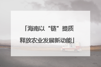海南以“链”提质 释放农业发展新动能