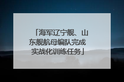 海军辽宁舰、山东舰航母编队完成实战化训练任务