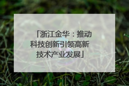 浙江金华：推动科技创新引领高新技术产业发展
