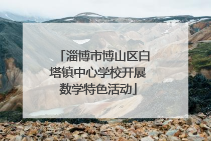 淄博市博山区白塔镇中心学校开展数学特色活动
