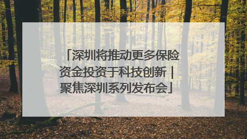 深圳将推动更多保险资金投资于科技创新｜聚焦深圳系列发布会