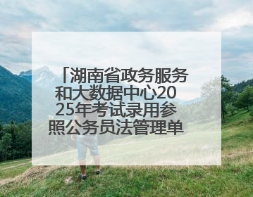 湖南省政务服务和大数据中心2025年考试录用参照公务员法管理单位工作人员拟录用人员名单公示