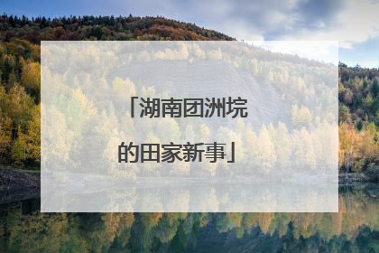 湖南团洲垸的田家新事