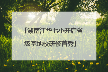 湖南江华七小开启省级基地校研修首秀