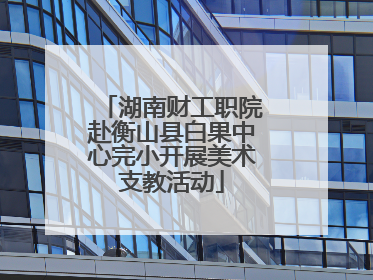 湖南财工职院赴衡山县白果中心完小开展美术支教活动