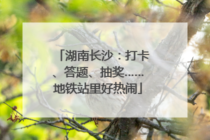 湖南长沙：打卡、答题、抽奖……地铁站里好热闹