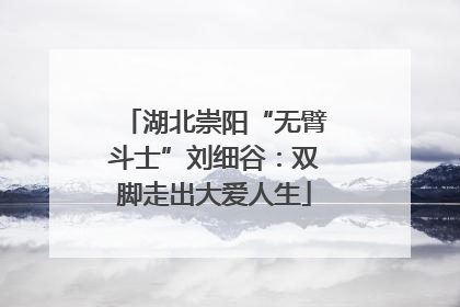 湖北崇阳“无臂斗士”刘细谷：双脚走出大爱人生