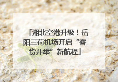 湘北空港升级！岳阳三荷机场开启“客货并举”新航程