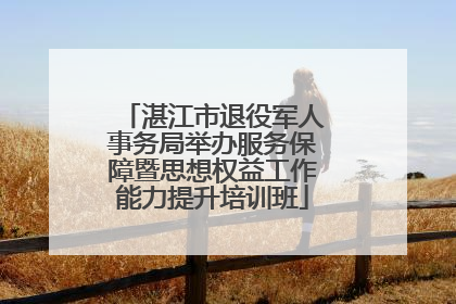 湛江市退役军人事务局举办服务保障暨思想权益工作能力提升培训班