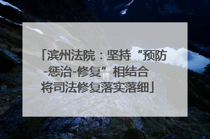 滨州法院：坚持“预防-惩治-修复”相结合 将司法修复落实落细