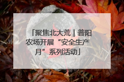 聚焦北大荒｜普阳农场开展“安全生产月”系列活动