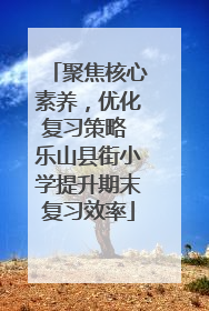 聚焦核心素养，优化复习策略 乐山县街小学提升期末复习效率