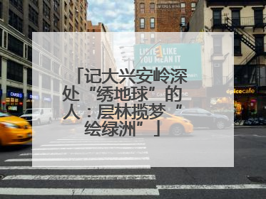 记大兴安岭深处“绣地球”的人：层林揽梦“绘绿洲”