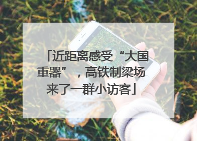 近距离感受“大国重器”，高铁制梁场来了一群小访客