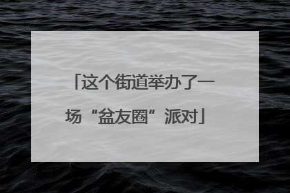 这个街道举办了一场“盆友圈”派对