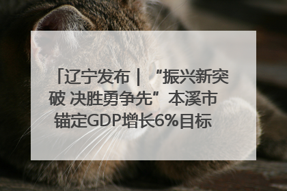 辽宁发布｜“振兴新突破 决胜勇争先”本溪市锚定GDP增长6%目标推进十项重点工作
