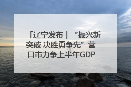 辽宁发布｜“振兴新突破 决胜勇争先”营口市力争上半年GDP增长6%左右