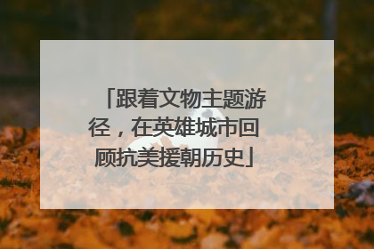 跟着文物主题游径，在英雄城市回顾抗美援朝历史