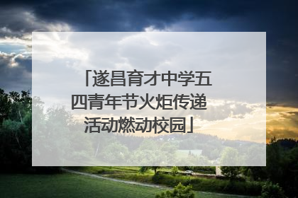 遂昌育才中学五四青年节火炬传递活动燃动校园