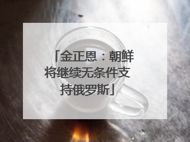 金正恩：朝鲜将继续无条件支持俄罗斯