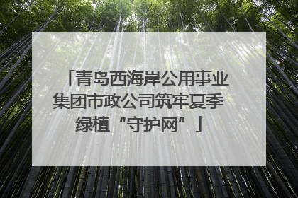 青岛西海岸公用事业集团市政公司筑牢夏季绿植“守护网”