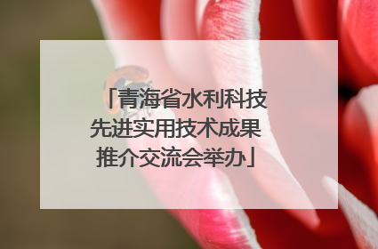 青海省水利科技先进实用技术成果推介交流会举办