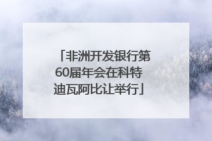 非洲开发银行第60届年会在科特迪瓦阿比让举行