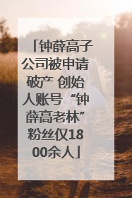 钟薛高子公司被申请破产 创始人账号“钟薛高老林”粉丝仅1800余人