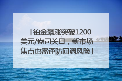 铂金飙涨突破1200美元/盎司关口，新市场焦点也需谨防回调风险