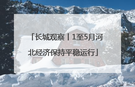 长城观察丨1至5月河北经济保持平稳运行