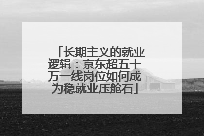 长期主义的就业逻辑：京东超五十万一线岗位如何成为稳就业压舱石