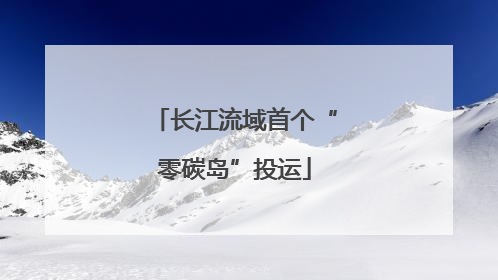 长江流域首个“零碳岛”投运