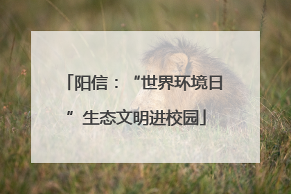 阳信：“世界环境日”生态文明进校园