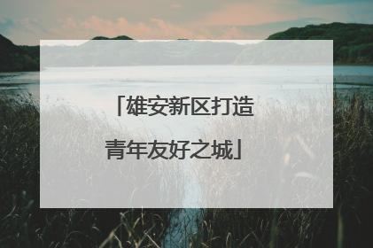 雄安新区打造青年友好之城