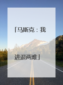 马斯克：我进退两难